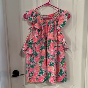 Lilly Pulitzer Marlee Ruffle Halter Top Resort White Thats What I Herd